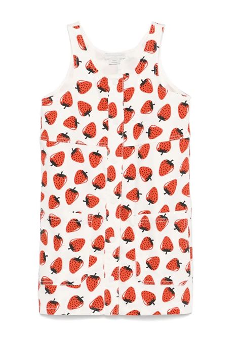 White Sleeveless Dress with Strawberry Print STELLA MCCARTNEY KIDS | TW1D32-Z2568101MC